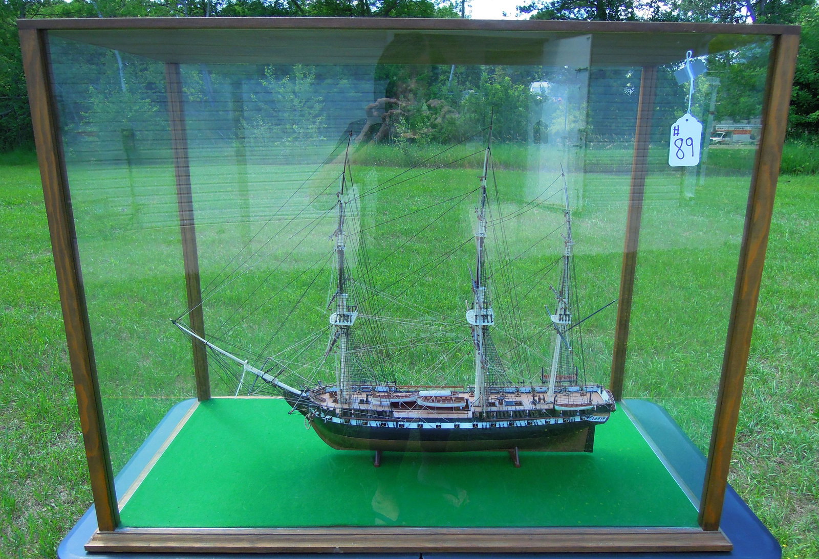 LARGE CASED MODEL SHIP (1 of 2)