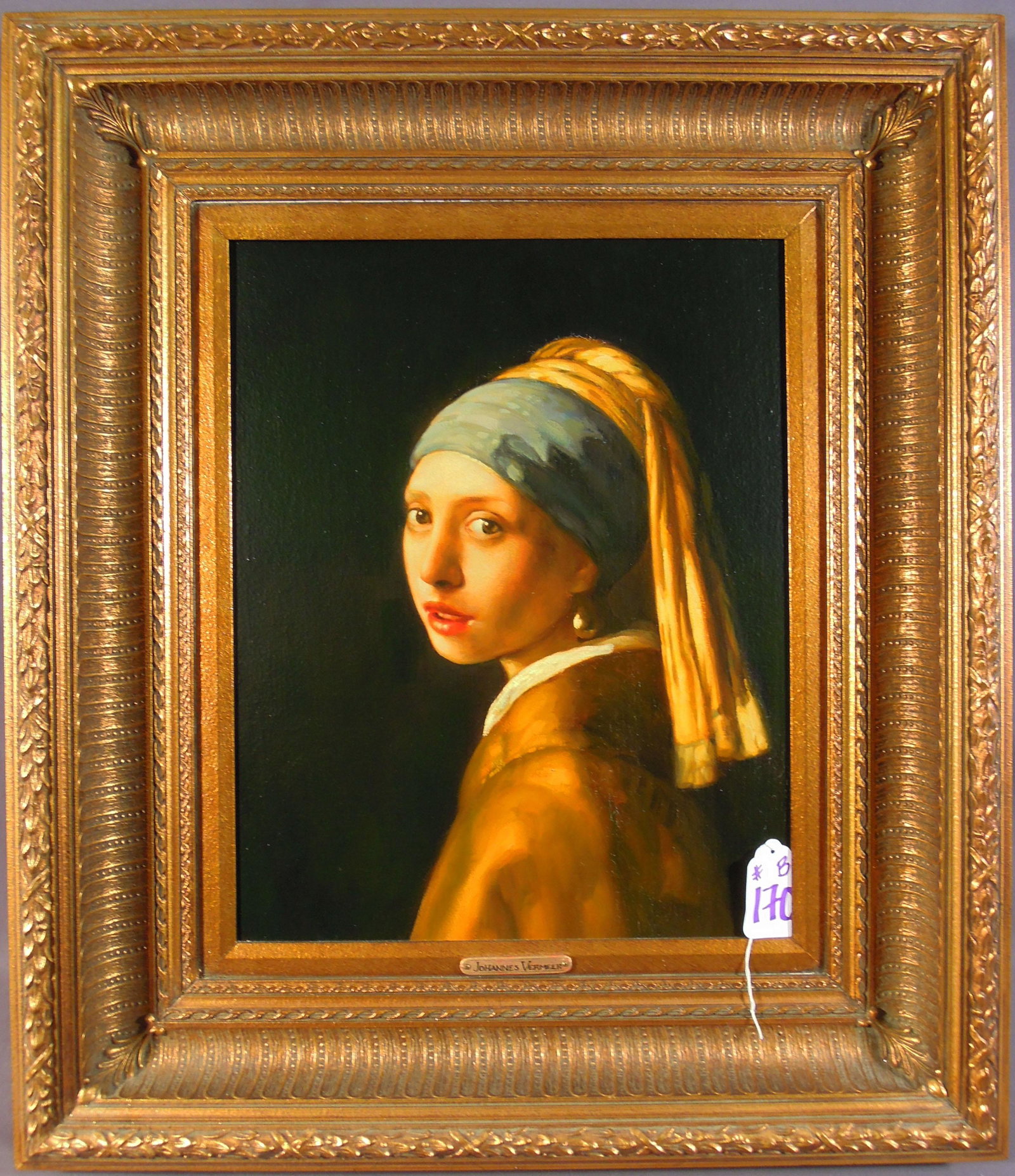 ORIGINAL OIL ON CANVAS IN THE STYLE OF JOHANNES VERMEER (1 of 2)