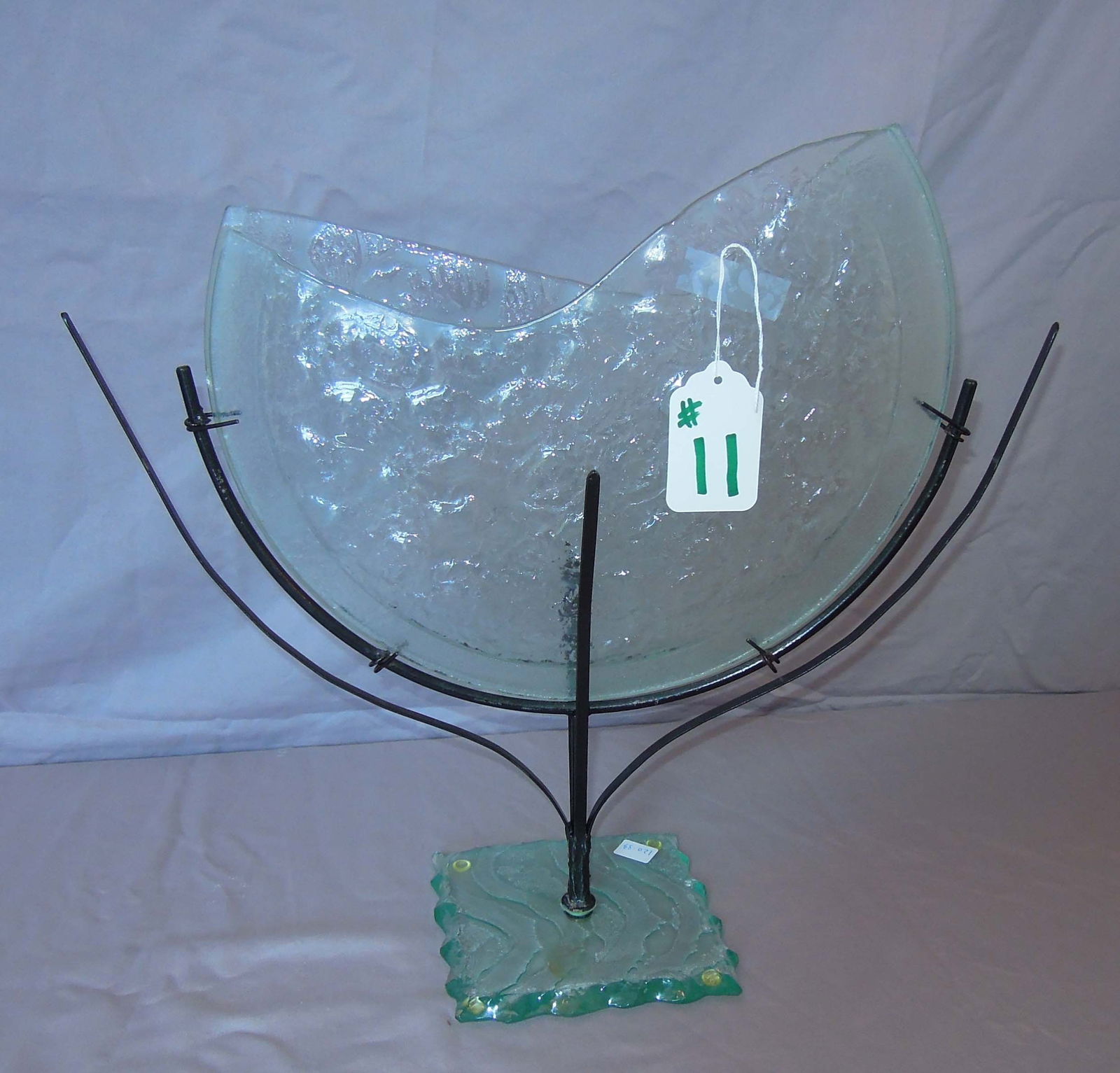 MODERN METAL & GLASS SCULPTURE/VASE (1 of 1)