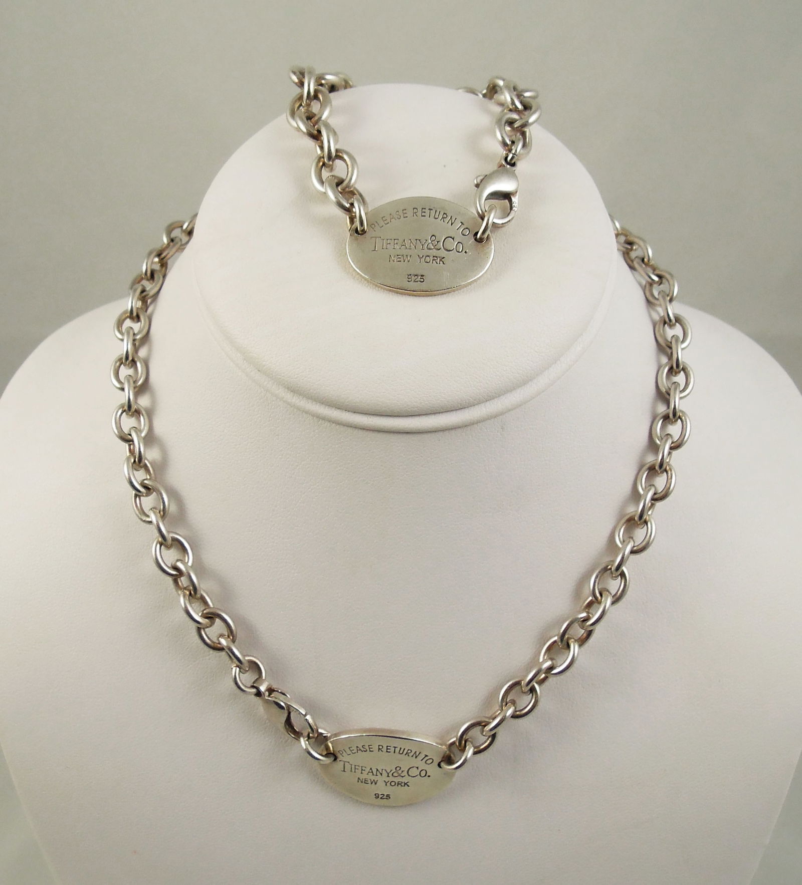 TIFFANY & CO. STERLING SILVER NECKLACE AND BRACELET SET (1 of 1)