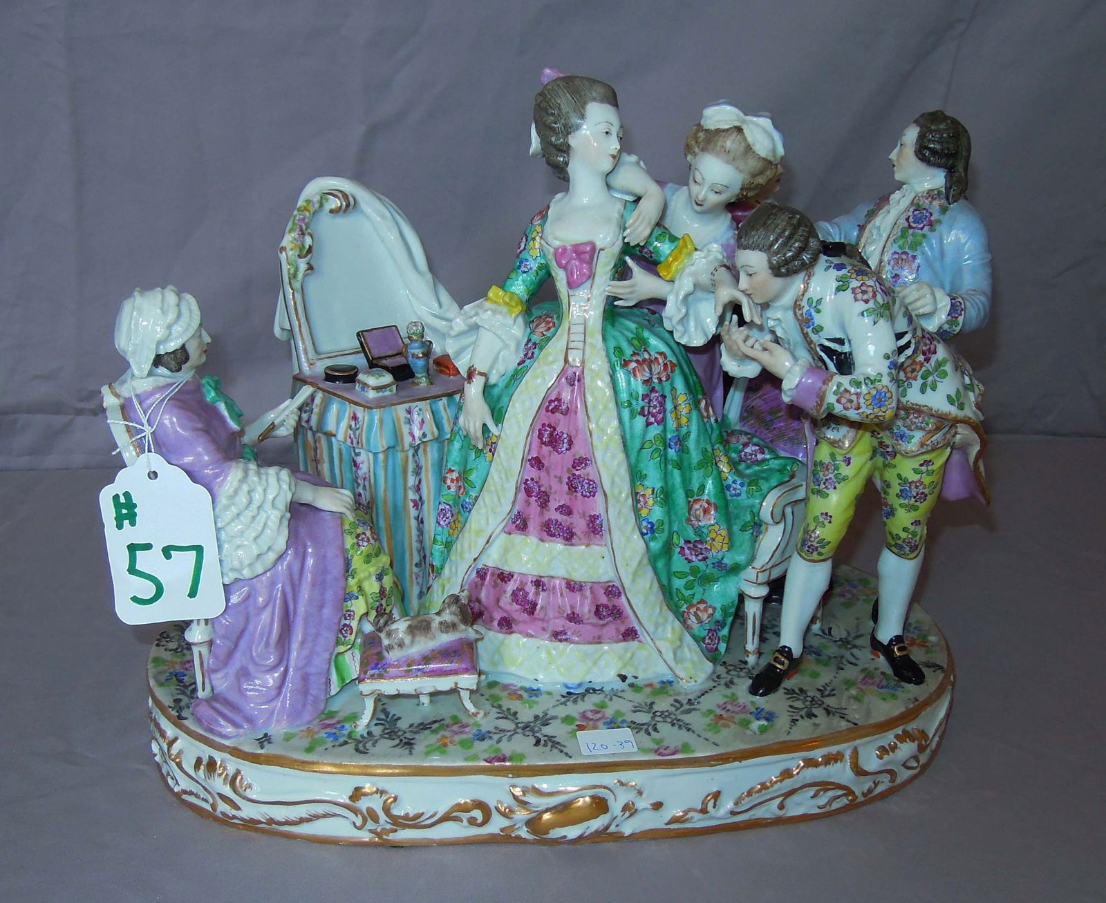 VINTAGE HAND PAINTED ITALIAN PORCELAIN SCULPTURE (1 of 2)