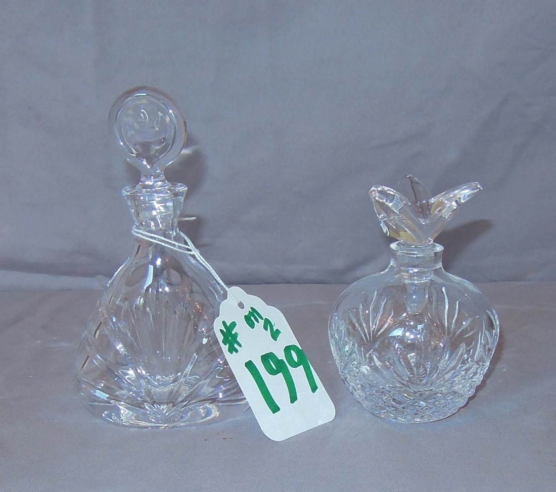 TWO CRYSTAL PERFUME BOTTLES (1 of 1)