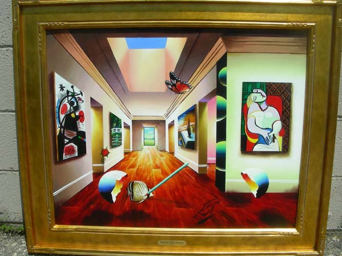 FERDINAND OLIVERA (FERJO) (BORN 1946) BRAZILIAN - O: FERDINAND OLIVERA (FERJO) (BORN 1946) BRAZILIAN - ORIGINAL OIL ON CANVAS “PATHWAY OF THE MASTERS” Signed, lower right. 24” x 30”