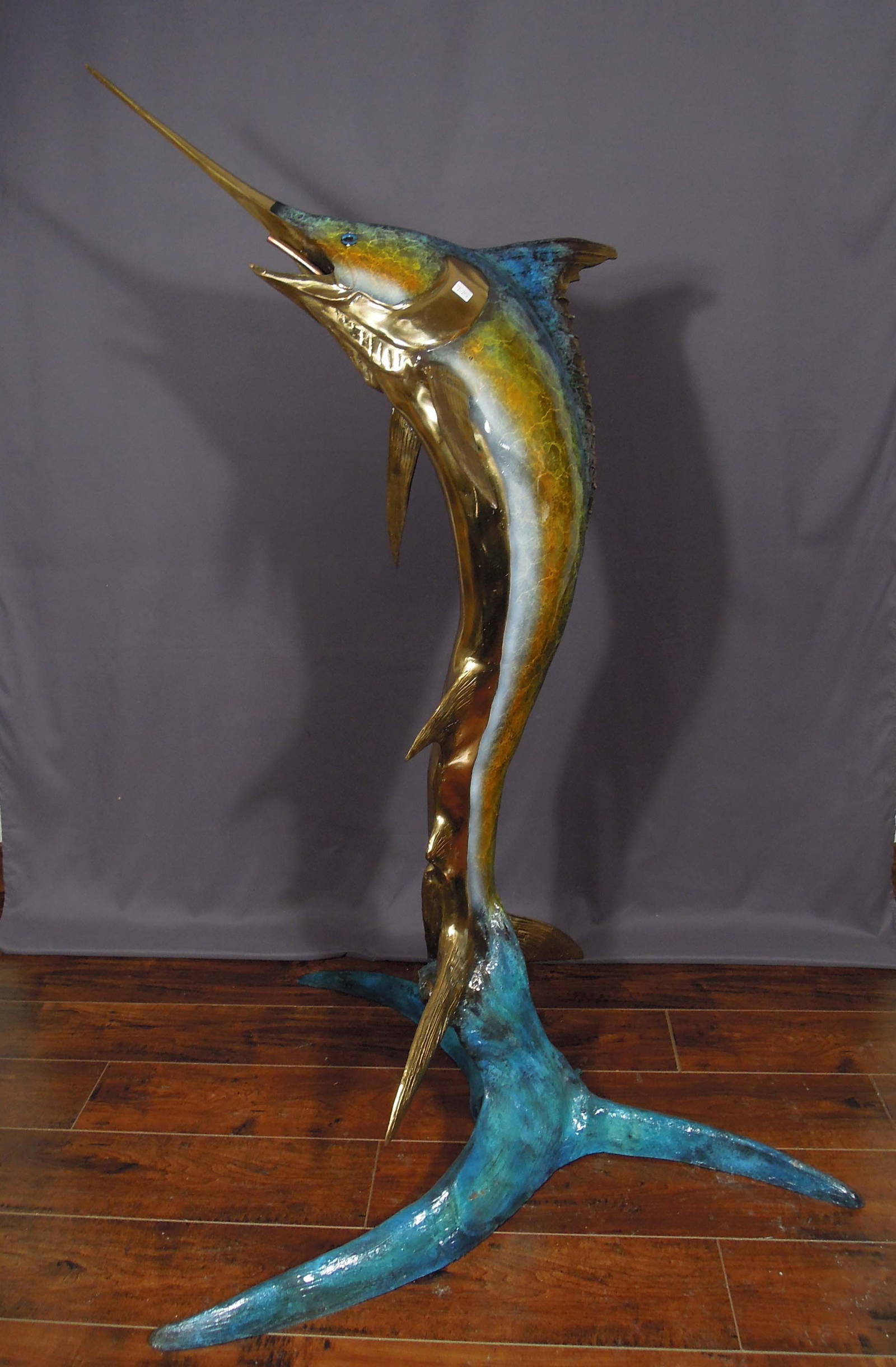 Life Size Bronze Sculpture/fountain "sailfish" Auction