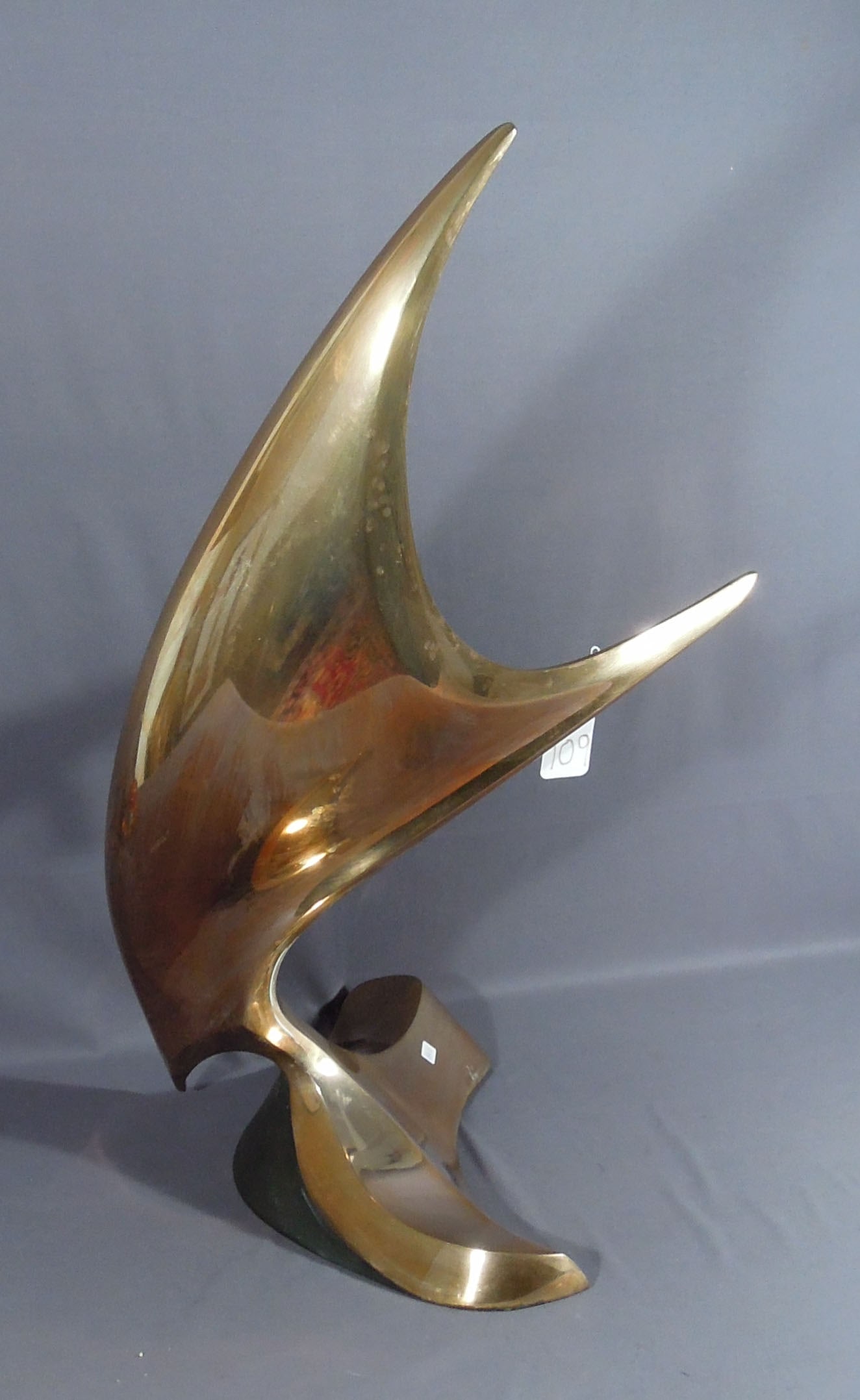 BOB BENNETT (AMERICAN): Rare Original large modern bronze sculpture "Trade Winds". Limited Edition 19/100. Circa 1982. Signed and numbered on base. 35" high.