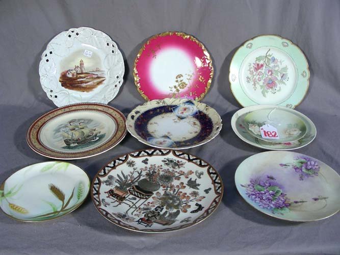 GROUP OF TEN MISC. PLATES: GROUP OF TEN MISC. PLATES Some Bavarian, some Chinese, some German, Austrian and French