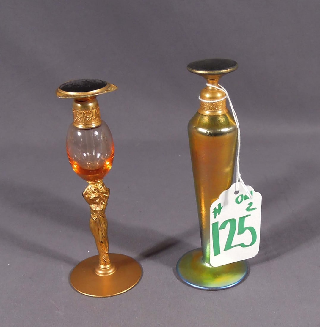 TWO ANTIQUE DEVILBISS PERFUME BOTTLES (1 of 1)
