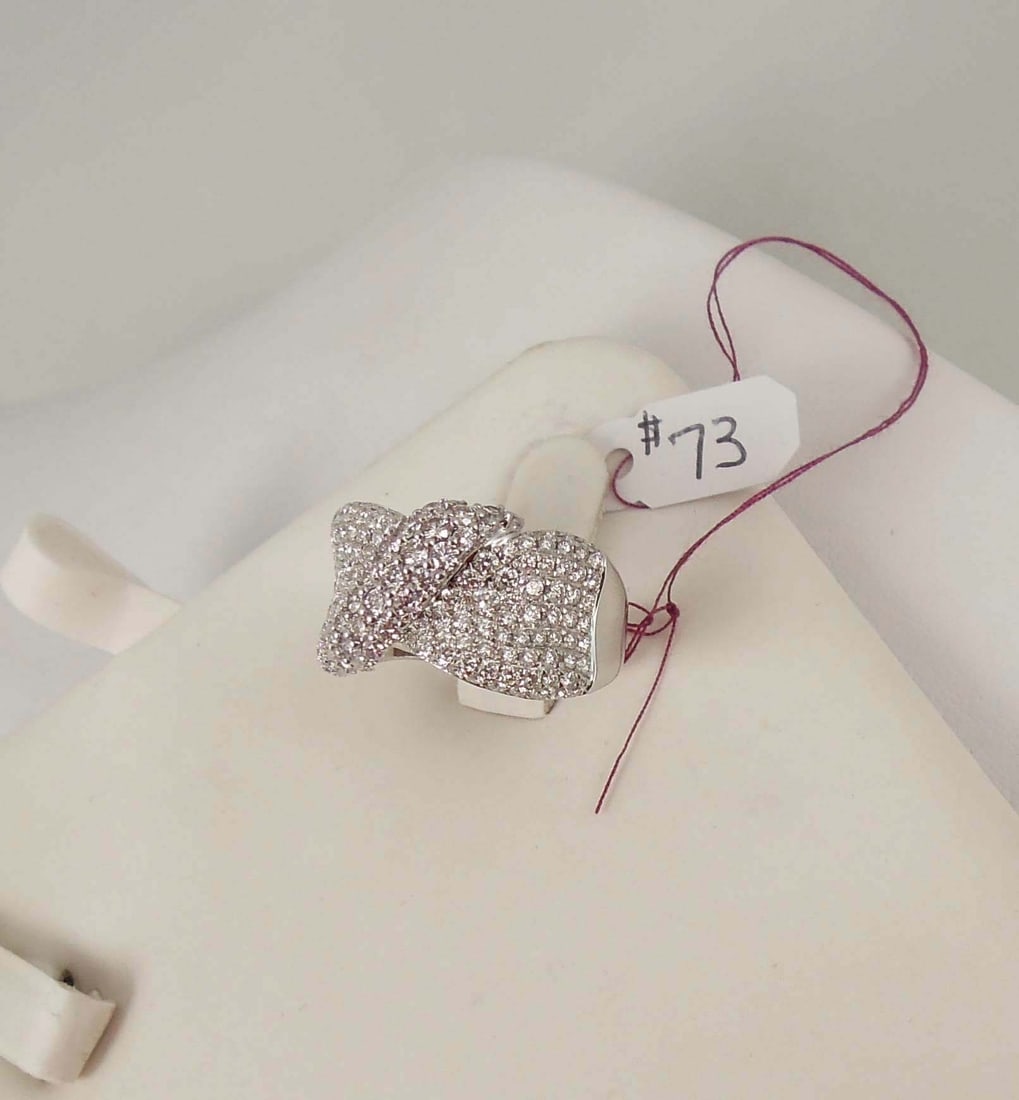 LADIES 14K WHITE GOLD & DIAMOND RING (1 of 1)
