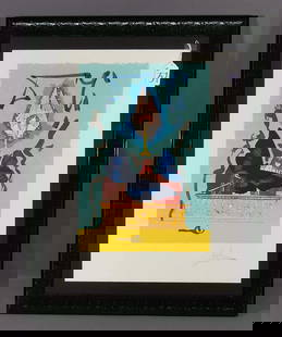 SALVADOR DALI (1904-1989) SPANISH: Original Lithograph on paper "The Resurection". Numbered ILX11/CL. Hand signed. Authenticated on verao. Overall framed 37 1/2" x 29 1/2".