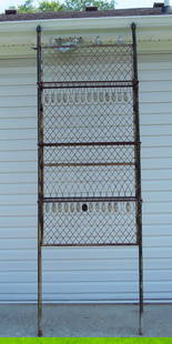 LARGE VINTAGE GARDEN TRELLIS: 107" high, 34 1/4" wide.