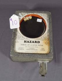 RARE VINTAGE 1 CENT HAZARD OPERATED DICE GAME TRADE SIMULATOR
