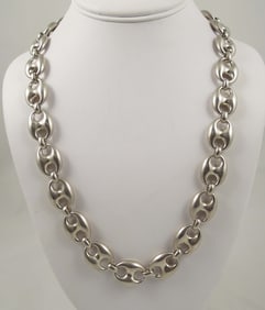 LARGE GUCCI STYLE STERLING NECKLACE