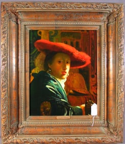 ORIGINAL OIL ON CANVAS IN THE STYLE OF JOHANNES VERMEER