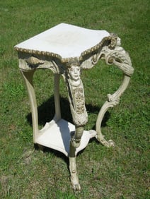 ANTIQUE HAND CARVED FIGURAL TABLE