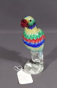 HAND BLOWN  ITALIAN ART GLASS PARROT