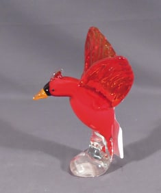 HEAVY HAND BLOWN ITALIAN ART GLASS CARDINAL