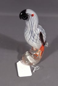 HAND BLOWN  ITALIAN ART GLASS PARROT