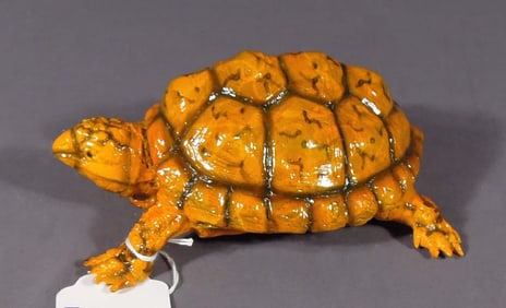 HEAVY BRONZE SCULPTURE OF TURTLE