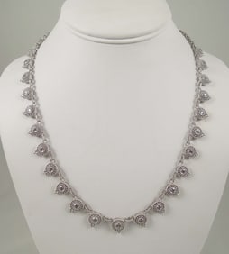DESIGNER JUDITH RIPKA STERLING SILVER & CZ NECKLACE