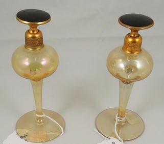 TWO UNSIGNED VINTAGE DEVILBISS PERFUME BOTTLES