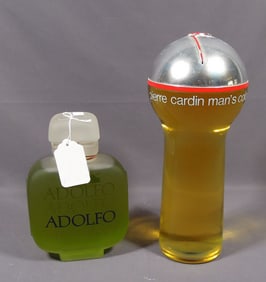 TWO LARGE DEMONSTRATION DISPLAY PERFUME BOTTLES