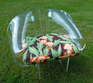 SIGNED ROBERT VANHORN MID-CENTURY MODERN LUCITE "RIBBON" CHAIR