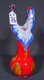 HAND BLOWN RUSSIAN ART GLASS VASE