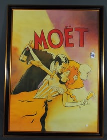 ORIGINAL VINTAGE POSTER "MOET CHAMPAGNE" POSTER