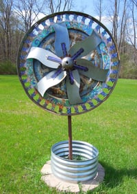 VERY LARGE VINTAGE STEEL OUTDOOR GARDEN ORNAMENT
