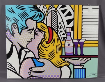 JOSSA (BRAZILIAN) POP ART SCREENPRINT "KISS ON THE SUBWAY"