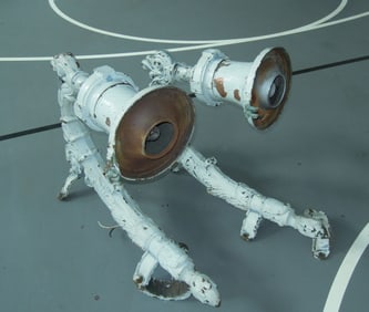 PAIR LARGE GENERAL ELECTRIC COMPANY OUTDOOR DETROIT STREET SCONCES