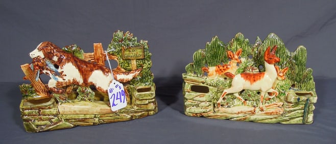 TWO VINTAGE MC COY POTTERY PLANTERS