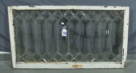 VINTAGE LEADED GLASS WINDOW