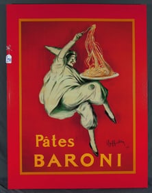 LARGE REPRODUCTION SCREEN PRINT ON CANVAS "PATES BARONI 1921"