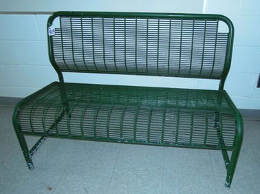 VERY HEAVY VINTAGE HAND PAINTED BENCH