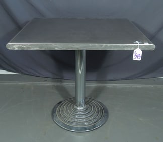 MODERN CHROME & STAINLESS STEEL SIDE TABLE