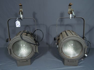 PAIR VINTAGE KLIEGL BROS STAGE &STUDIO LIGHTING FIXTURES
