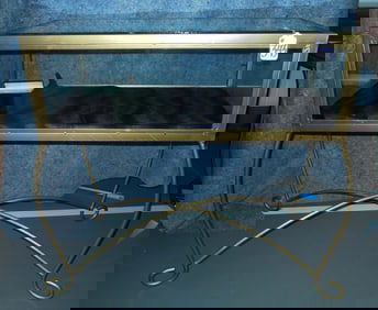 METAL AND GLASS VITRINE