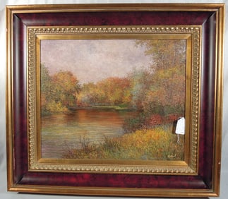 ORIGINAL OIL ON CANVAS: COLORFUL LANDSCAPE