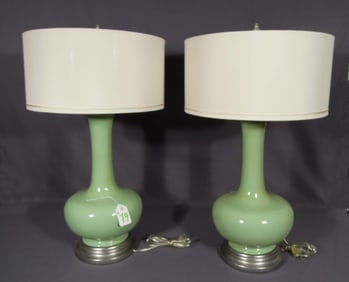 PAIR LARGE MID CENTURY MODERN TABLE LAMPS