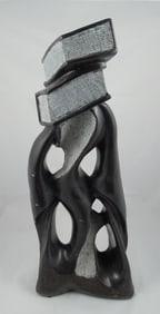 HEAVY MODERN HAND CARVED ABSTRACT MARBLE SCULPTURE