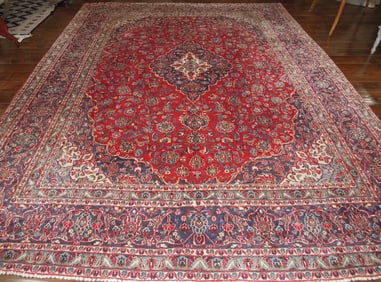 LARGE ROOM SIZE KASHAN AREA RUG