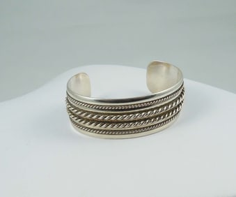 HEAVY STERLING SILVER CUFF BRACELET