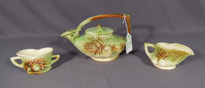 VINTAGE THREE PIECE MC COY TEA SET