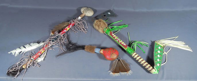 THREE NATIVE AMERICAN HAND CRAFTED TOOLS
