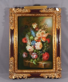 ORIGINAL OIL ON CANVAS "FLORAL STILL LIFE"