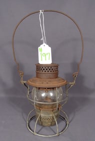 ADAMS & WESTLAKE KEROSENE RAILROAD LANTERN