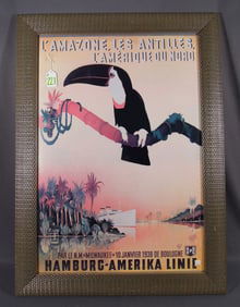 REPRODUCTION POSTER OF THE HAMBURG-AMERIKA LINE
