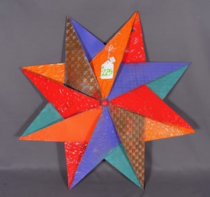 HAND CRAFTED AND HAND PAINTED STAR WALL HANGING