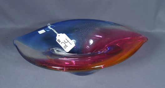 SANDRO FRATTINI ITALIAN (20TH CENTURY) MURANO ART GLASS BOWL